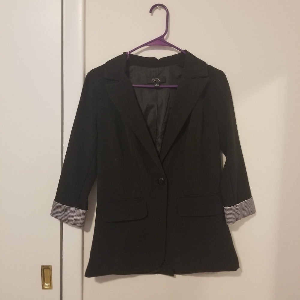 BCX Black Striped Blazer